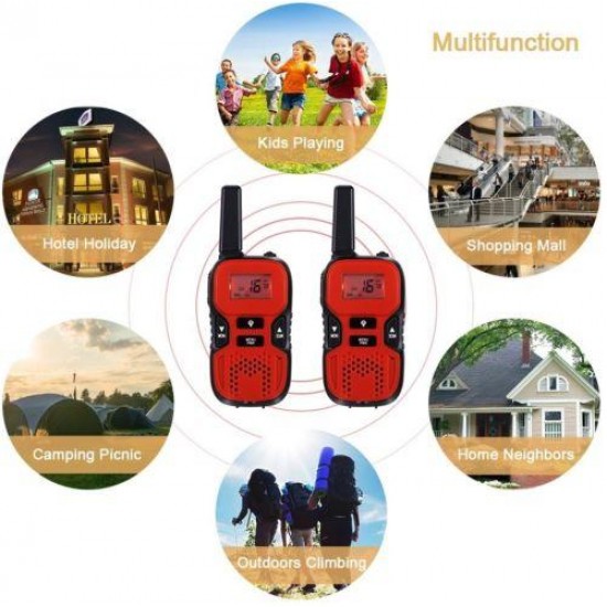 2PCS R8 Two Way Radio Walkie Talkie 22 Channels FRS GMRS UHF Handheld Kids Mini Walkie Talkie