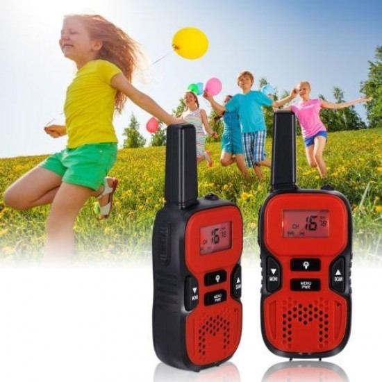 2PCS R8 Two Way Radio Walkie Talkie 22 Channels FRS GMRS UHF Handheld Kids Mini Walkie Talkie