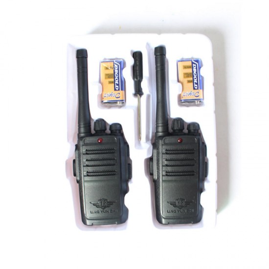2PCS Lingyunzhi 1-100m Handheld Two Way Radio Walkie Kids Toy Walkie Talkie Set With Battery Screwdriver