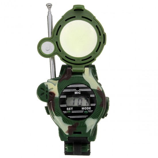 2Pcs 7 In 1 Kids Children Toys Walkie Talkie Girls Boys Watches Interphone Outdoor Games Green Lights Mic 2Pcs 7 In 1 Kids Children Toys Walkie Talkie Girls Boys Watches Interphone Outdoor Games Green Lights Mic