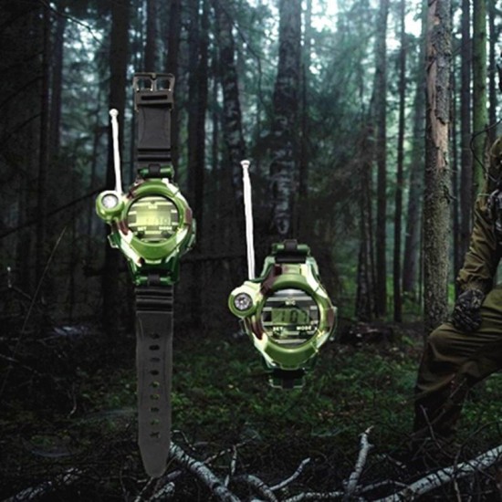 2Pcs 7 In 1 Kids Children Toys Walkie Talkie Girls Boys Watches Interphone Outdoor Games Green Lights Mic 2Pcs 7 In 1 Kids Children Toys Walkie Talkie Girls Boys Watches Interphone Outdoor Games Green Lights Mic