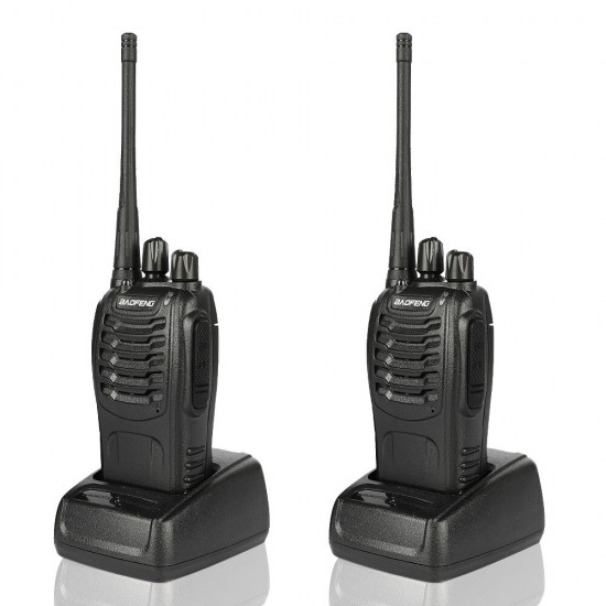 2Pcs/set BF-888S Walkie Talkie Portable Radio Station BF888s 5W BF 888S Comunicador Transmitter Transceiver Radio Set