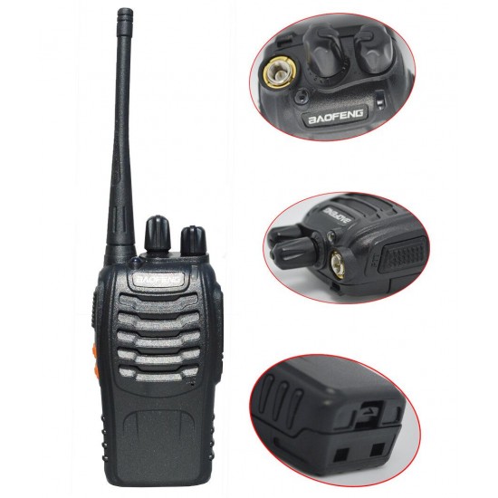 2Pcs/set BF-888S Walkie Talkie Portable Radio Station BF888s 5W BF 888S Comunicador Transmitter Transceiver Radio Set