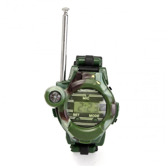 2pcs 7 In 1 Children Two Way Radio Walkie Talkie Kids Camouflage Wrist Watch 2pcs 7 In 1 Children Two Way Radio Walkie Talkie Kids Camouflage Wrist Watch