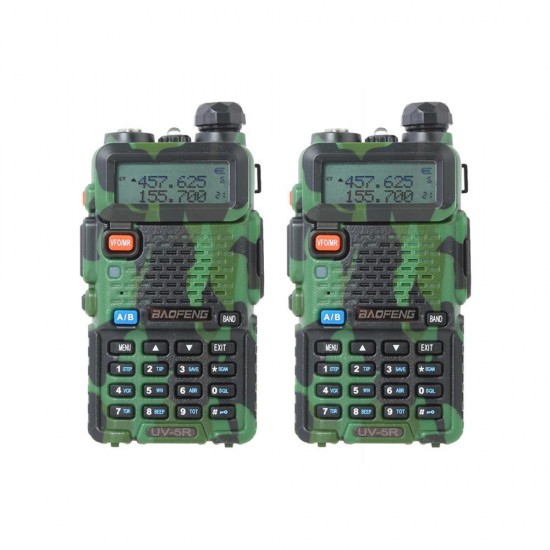 2pcs UV-5R Dual Band Handheld Transceiver Two Way Radio Walkie Talkie