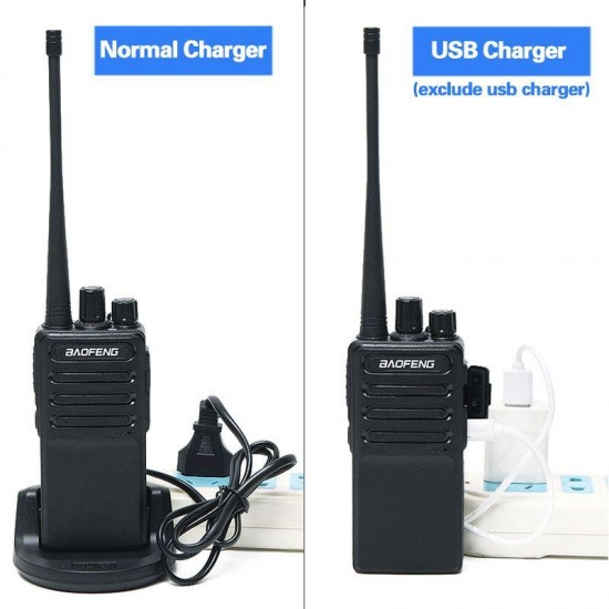 2pcs BF-V9 Mini Walkie Talkie USB Fast Charge 5W UHF 400-470MHz Ham CB Portable Two Way Radio