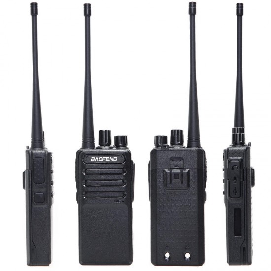 2pcs BF-V9 Mini Walkie Talkie USB Fast Charge 5W UHF 400-470MHz Ham CB Portable Two Way Radio