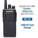 2pcs BF-V9 Mini Walkie Talkie USB Fast Charge 5W UHF 400-470MHz Ham CB Portable Two Way Radio