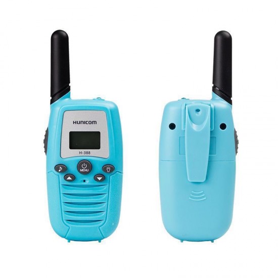 2pcs HUNICOM T-388 Chilren Handheld Radio Walkie Talkie Flashlight Interphone Kids ToyIntercome