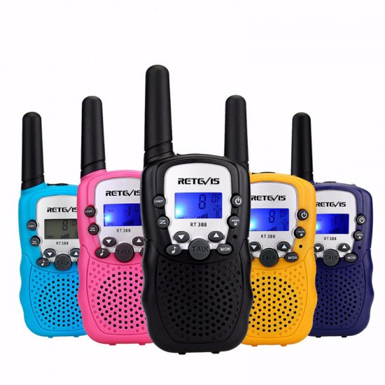 2pcs RT388 Radio Walkie Talkie 22 Channels GMRS 462-467MHz Mini Handheld Two Way Kids Radio Transceiver Built-in Flashlight