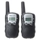 2pcs T-388 0.5W UHF Auto Multi-Channels Mini Radios Walkie Talkie Black