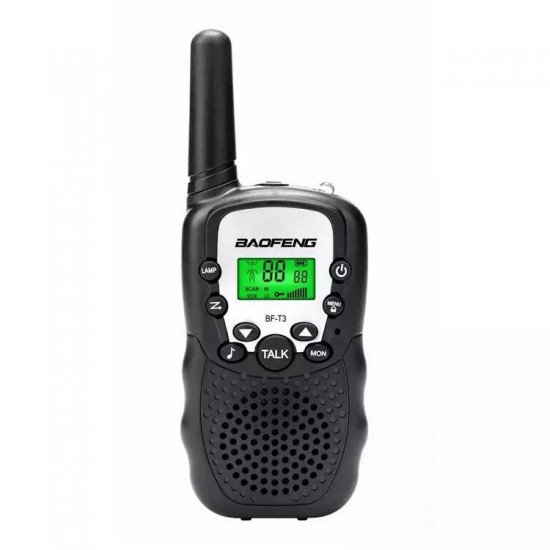 4Pcs BF-T3 Radio Walkie Talkie UHF462-467MHz 8 Channel Two-Way Radio Transceiver Built-in Flashlight Black