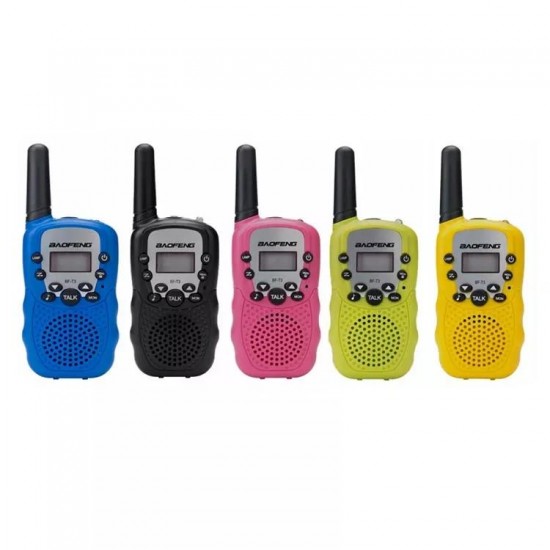 4Pcs BF-T3 Radio Walkie Talkie UHF462-467MHz 8 Channel Two-Way Radio Transceiver Built-in Flashlight Black