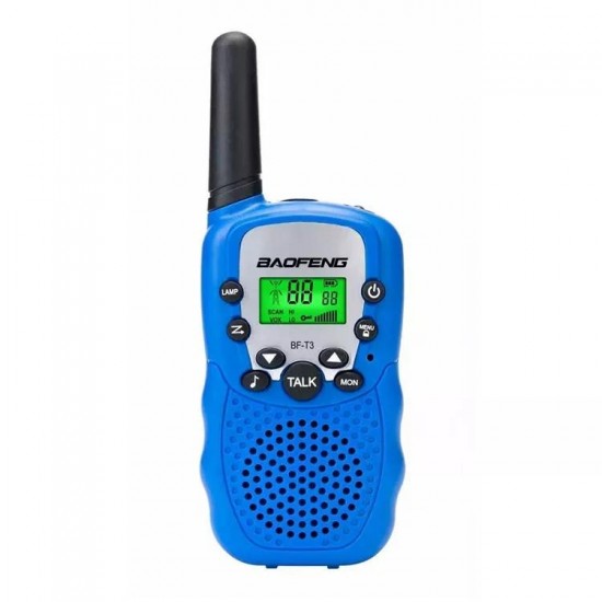 4Pcs BF-T3 Radio Walkie Talkie UHF462-467MHz 8 Channel Two-Way Radio Transceiver Built-in Flashlight Blue