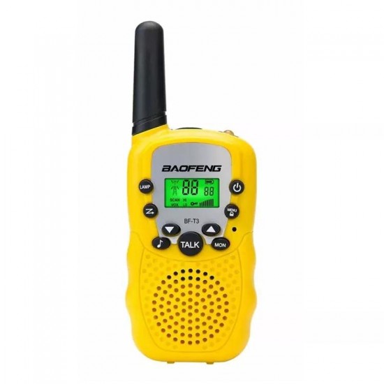 4Pcs BF-T3 Radio Walkie Talkie UHF462-467MHz 8 Channel Two-Way Radio Transceiver Built-in Flashlight Yellow