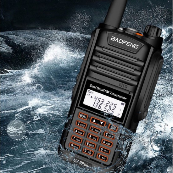 BF-UV9RPLUS 15W 128 Channels 400-520MHz Dual Brand Two Way Handheld Radio Walkie Talkie VHF UHF IP68 Waterproof Interphone