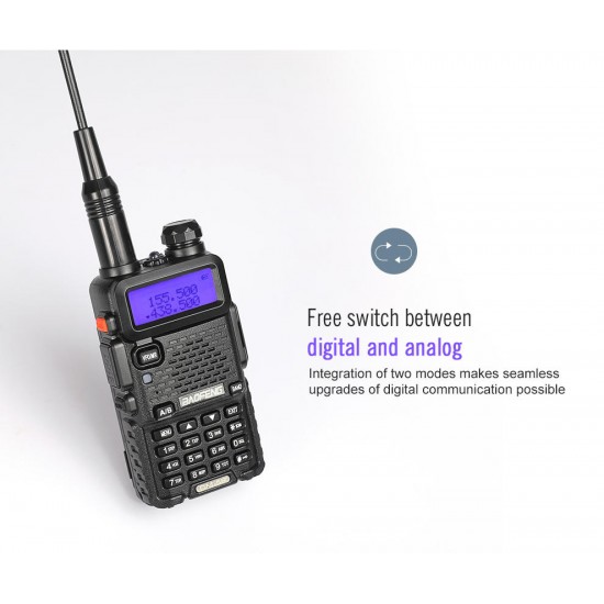 DM-5R Intercom Walkie Talkie DMR Digital Radio UV5R Upgraded Version VHF UHF 136-174MHZ/400-480MHZ