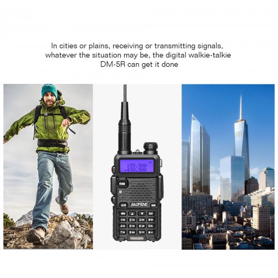 DM-5R Intercom Walkie Talkie DMR Digital Radio UV5R Upgraded Version VHF UHF 136-174MHZ/400-480MHZ DM-5R Intercom Walkie Talkie DMR Digital Radio UV5R Upgraded Version VHF UHF 136-174MHZ/400-480MHZ