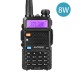 UV-5R Upgrade 8W 128Channels Walkie Talkie UV Dual Band Two-way Handheld Transceiver Radio Walkie Talkie Outdoor LED Flashlight FM Radio Hiking Driving Civilian Intercom