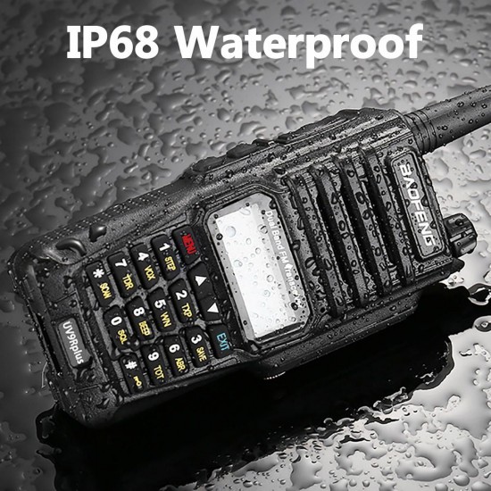UV-9R Plus Walkie Talkie VHF UHF Dual Band Handheld Two Way Radio Waterproof IP68