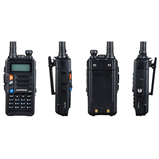 UV5R Plus 128 Channels 400-520MHz 1-6KM Dual Band Two-way Handheld Radio Walkie Talkie