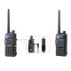 UVR 9 128 Channels Dual Band Radio Walkie Talkie Portable Waterproof US/EU Plug Intercom