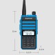 X3-Plus 18W 9500mAh Walkie Talkie 20 KM Tri-band Radio Waterproof UHF/VHF 9500mah Transceiver 76-108MHz Radio Transmitter Blue with Flashlight