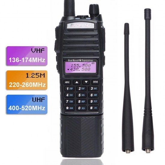 UV-82 VHF UHF 220-260Mhz Amatuer Two Way Radio Portable Dual Band Walkie Talkie Ham