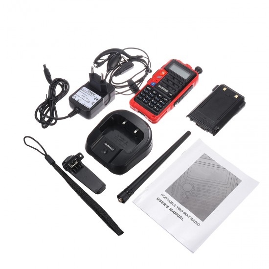 BF-S9 Plus USB Charger Cable with Indicator Light8W Walkie Talkie With Headphones IP67 Waterproof 3800mAh Battery