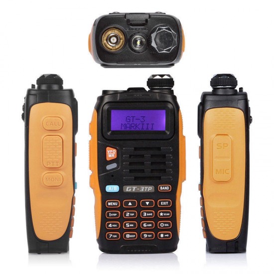 GT-3TP 128 Channels 136-174/400-520MHz 3-6M 8W High Power Dual Band Two-way Radio Walkie Talkie