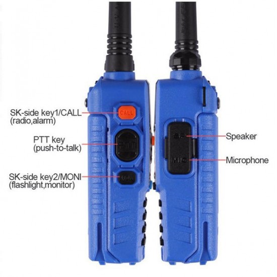 UV-5RA Blue Dual Band Handheld Transceiver Radio Walkie Talkie