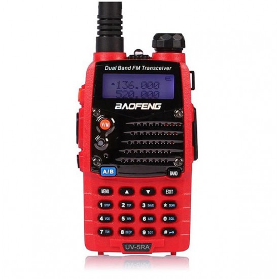 UV-5RA Red Dual Band Handheld Transceiver Radio Walkie Talkie