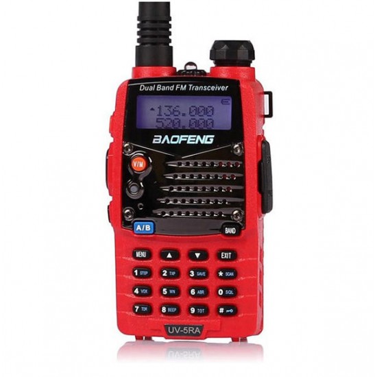 UV-5RA Red Dual Band Handheld Transceiver Radio Walkie Talkie