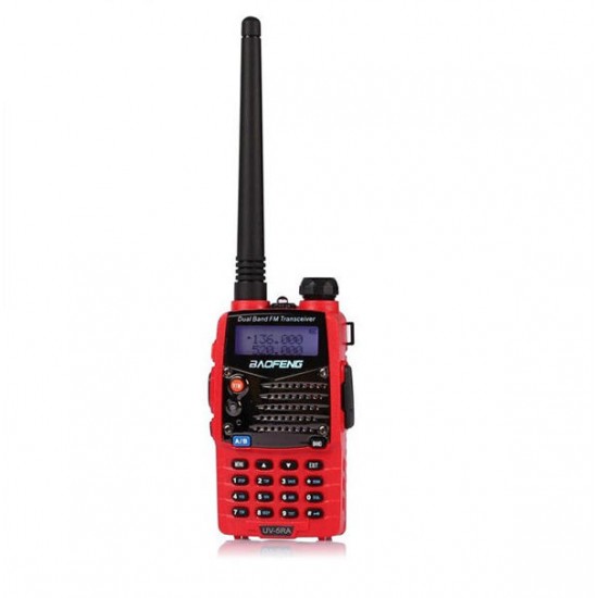 UV-5RA Red Dual Band Handheld Transceiver Radio Walkie Talkie