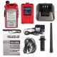 UV-5RA Red Dual Band Handheld Transceiver Radio Walkie Talkie