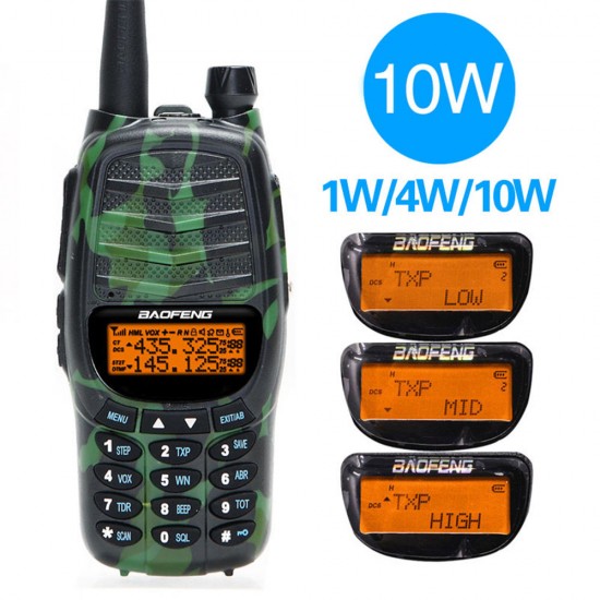 UV-990 Walkie Talkie Triple 10W Dual PTT VHF UHF Dual Band Ham Portable CB Radio Two Way Audio UV-990 Walkie Talkie Triple 10W Dual PTT VHF UHF Dual Band Ham Portable CB Radio Two Way Audio