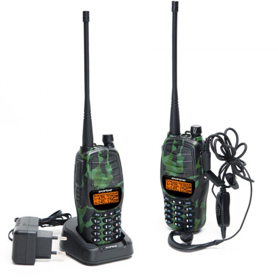 UV-990 Walkie Talkie Triple 10W Dual PTT VHF UHF Dual Band Ham Portable CB Radio Two Way Audio