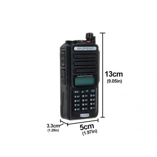 UV9R-ERA Walkie Talkie 128 Channel 9500mAh 10W VHF UHF Handheld Two Way Radio