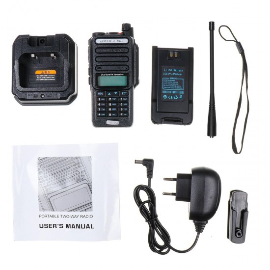 UV9R-ERA Walkie Talkie 128 Channel 9500mAh 10W VHF UHF Handheld Two Way Radio