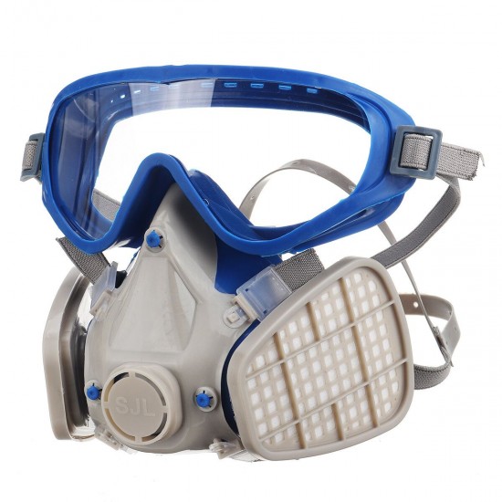 Face Protective Cover Anti Splash Particulate Mask Anti-dust Dustproof Goggles Chemical Respirator & Goggles Face Respirator Pesticide Dustproof Fire Escape Breathing Apparatus