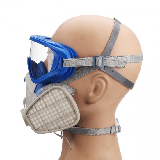 Face Protective Cover Anti Splash Particulate Mask Anti-dust Dustproof Goggles Chemical Respirator & Goggles Face Respirator Pesticide Dustproof Fire Escape Breathing Apparatus