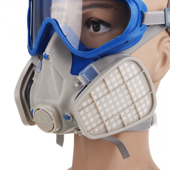 Face Protective Cover Anti Splash Particulate Mask Anti-dust Dustproof Goggles Chemical Respirator & Goggles Face Respirator Pesticide Dustproof Fire Escape Breathing Apparatus