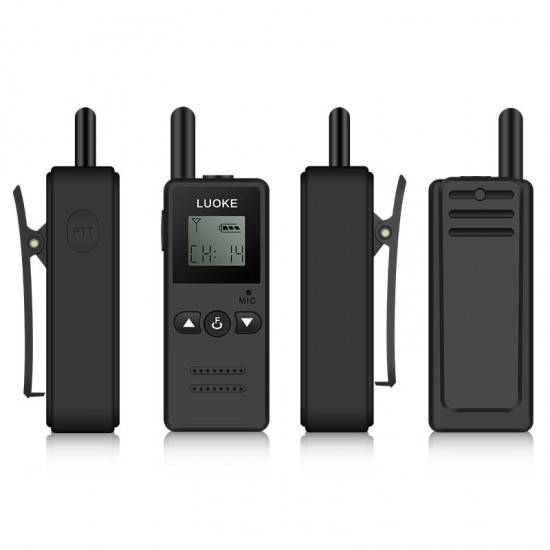 V-8 Mini Walkie Talkie Intercom 16 Channel 400-470MHz FM Transceiver One Way Radio For Hotel