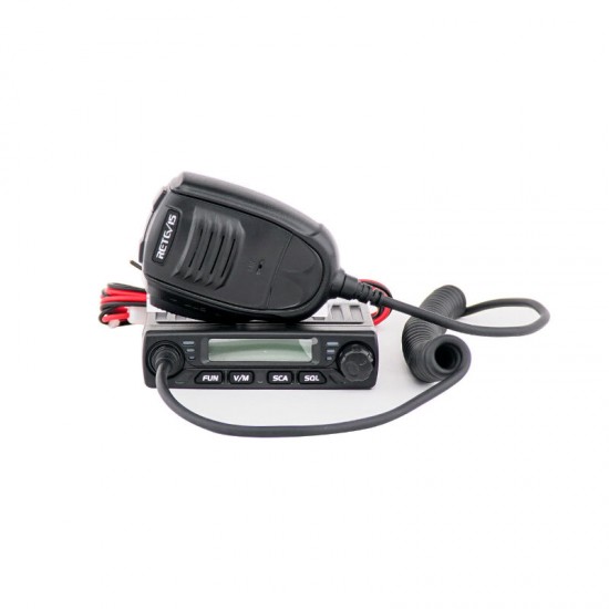 RT98 15W 199 Channels 400-470 MHz Mini Car Mobile Transceiver Scan Function Walkie Talkie Transceiver w/ Microphone Speaker