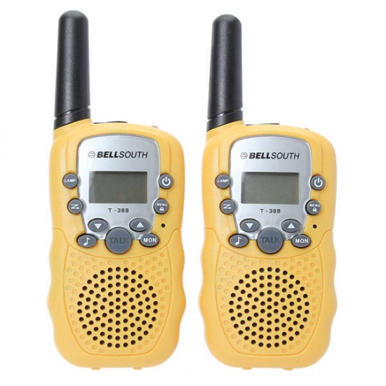 T-388 0.5W UHF Auto Multi-Channels Mini Radios Walkie Talkie Yellow T-388 0.5W UHF Auto Multi-Channels Mini Radios Walkie Talkie Yellow