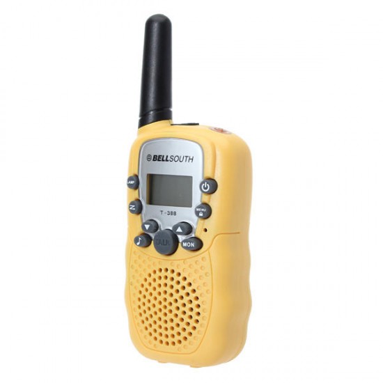 T-388 0.5W UHF Auto Multi-Channels Mini Radios Walkie Talkie Yellow