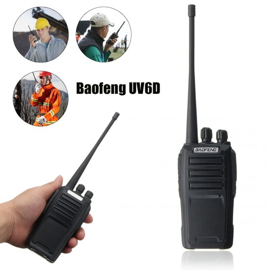 UV-6D 2-way Radio UHF CTSCC DCS Walkie Talkie Outdoor Mini Portable Transmitter