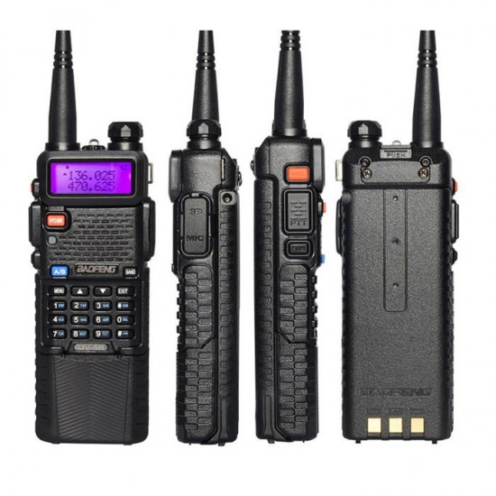 Upgrade UV-5R Walkie Talkie VH/UHF Dual Band Two Way Radio Transceiver 3800mah Battery