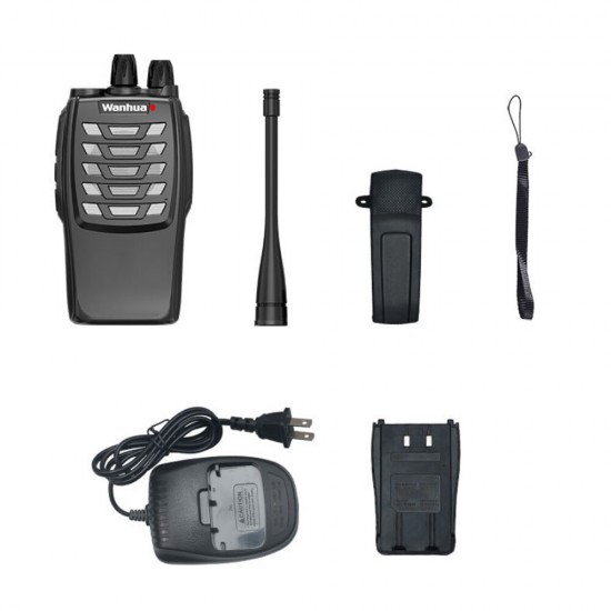 WH-27A Portable Walkie Talkie USA Plug 2200mAh USB Fast Charge 8W UHF 400-470MHz Programming Mini Two Way Radio