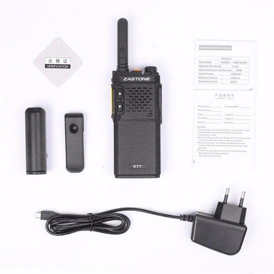 V77 Portable Walkie Talkie UHF 400-470MHz HF Transceiver Communicator Two Way Radio Ham V77 Portable Walkie Talkie UHF 400-470MHz HF Transceiver Communicator Two Way Radio Ham